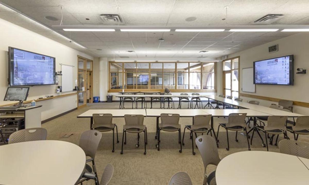 image of classroom in Ruffatto Hall