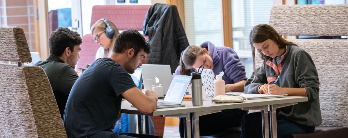 students studying